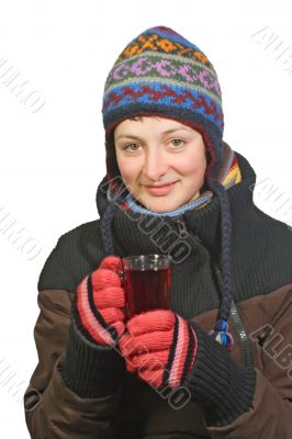 Young woman in winter