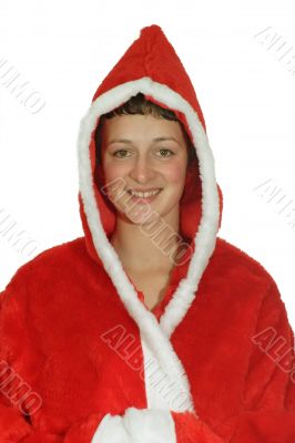 Friendly santa girl