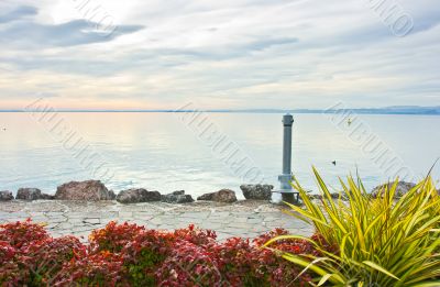 Sunset over lake Garda