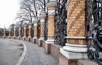 Fence of the Mikhajlovsk garden