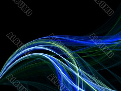 Blue Green Threads Abstract
