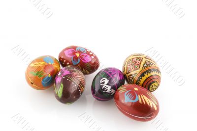 colored easter eggs