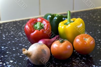 vegetables in the kitchen