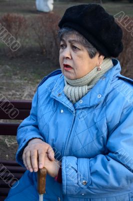 elderly woman confide