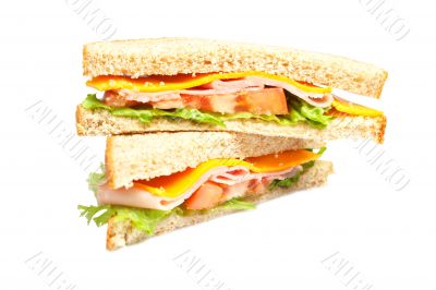 Healthy ham sandwich
