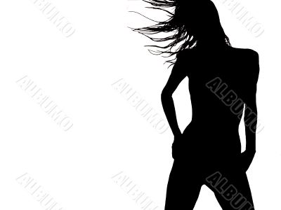 silhouette of girl