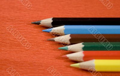 coloured pencils