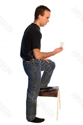 Man Changing Lightbulb