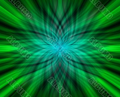 Abstract green flower