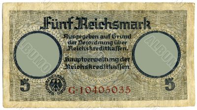 Vintage German banknote.