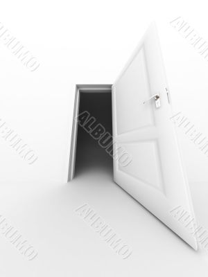 opened door
