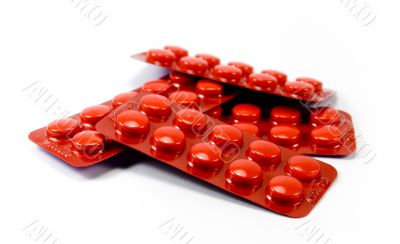 red blisters isolated