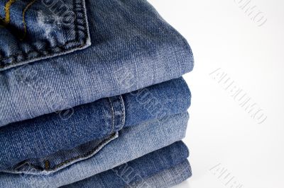 stack of jeans