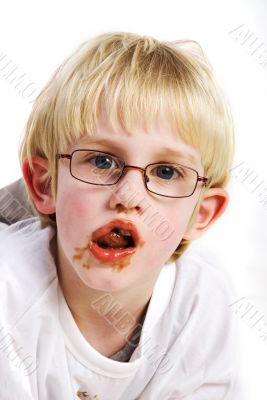 eating chocolate