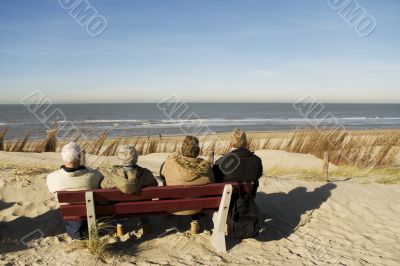 resting at the beach