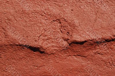 Terracotta color painted wall texture