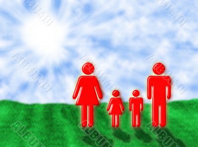 Family in the sun