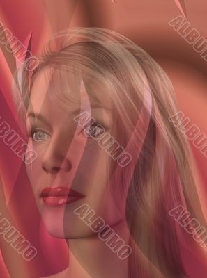 Woman on the background