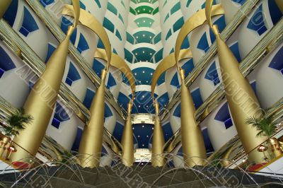 UAE. Dubai. Jumeira. Hotel Burj Al Arab. Reception