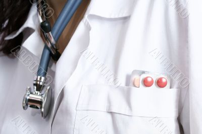 Portrait of a young doctor with stethoscope.