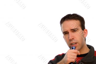 Man Singing In A Brush