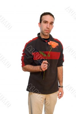 Man Holding a Rose