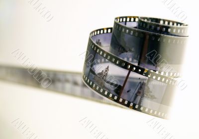 roll of developted slide film