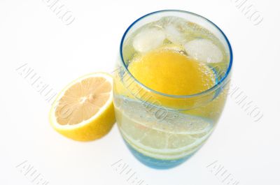 Lemon in water.