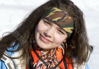 beautiful girl in bandana