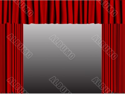 Red curtain