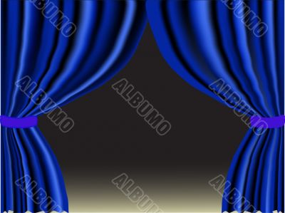 Blue curtain