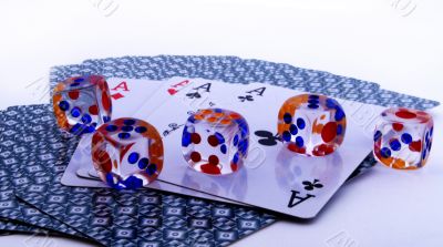 dice and cards