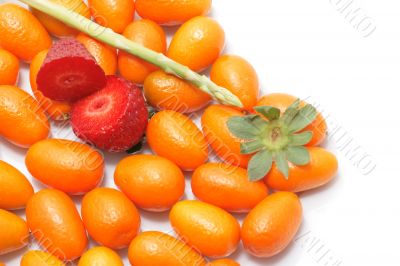 Strawberry and kumquats