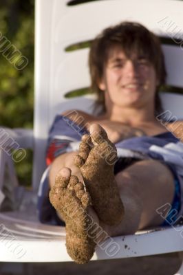 Teenager on the beach