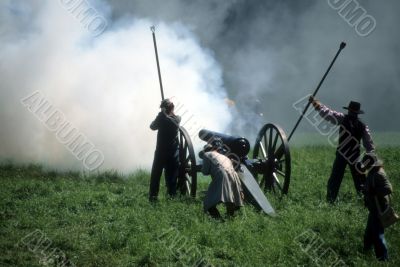 Artillery firing