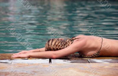 Girl in the pool