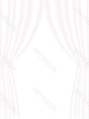 Pink and white curtain