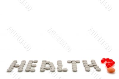 Tablet inscription `HEALTH?`.