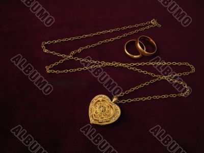 heart-shaped and rings