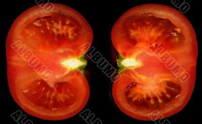 tomato in half