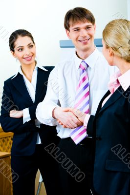 Handshake of business partners