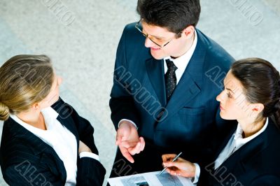 Speaking businesspeople