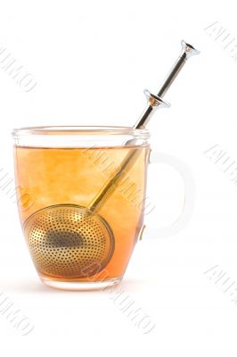 cup of brewing tea