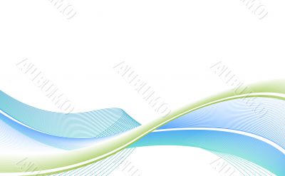 Abstract blue and green lines background paper