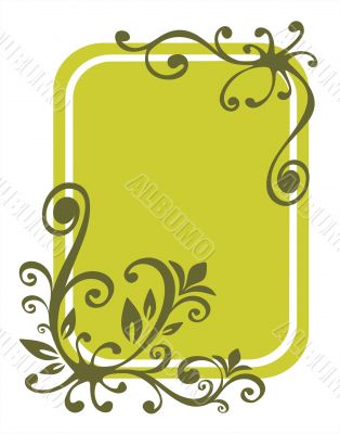 green floral background