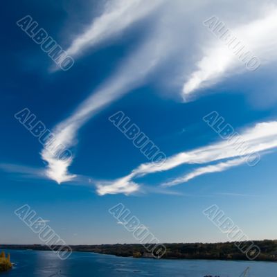 Blue sky with clouds