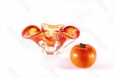 ashtray and tomato