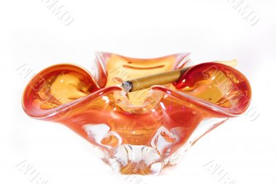 in ashtray cigar