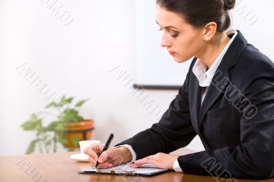 Business lady at work