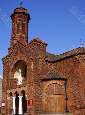 Church buillding against blue sky